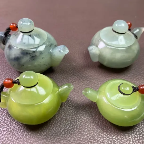 天然岫玉把把壶岫玉新款空心把把壶多样性发货