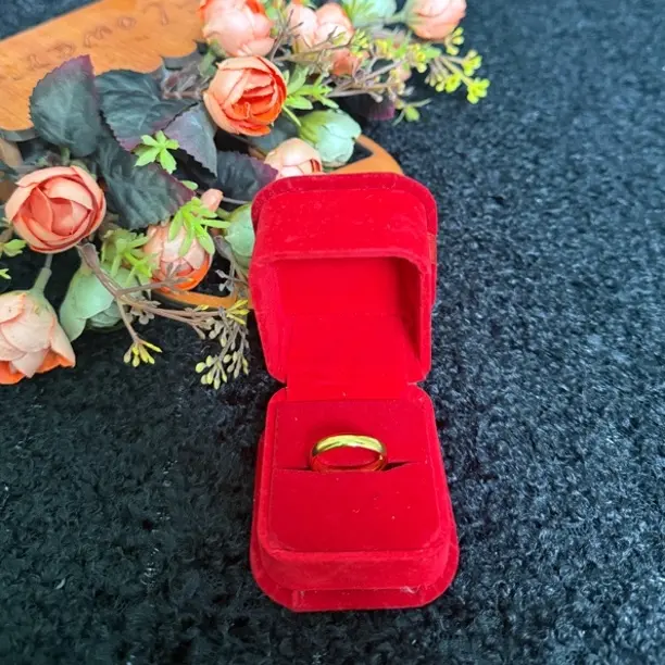 铜合金戒指 铜合金男士金色ks里外一色不掉色时尚可调节光面戒指