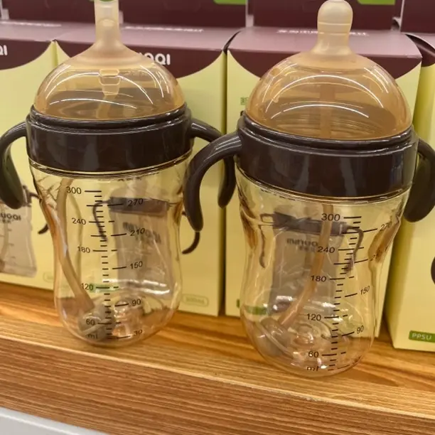 适配奶瓶直饮吸管配件鸭嘴奶嘴重力球学饮杯盖通用