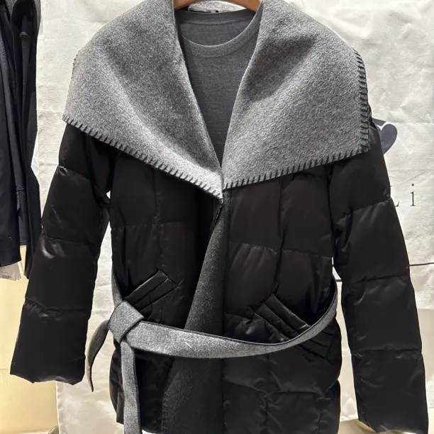 大翻领中长厚款外套