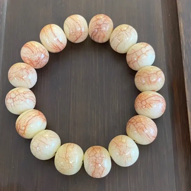 非金属珐琅手链 藏式精品16mm手串