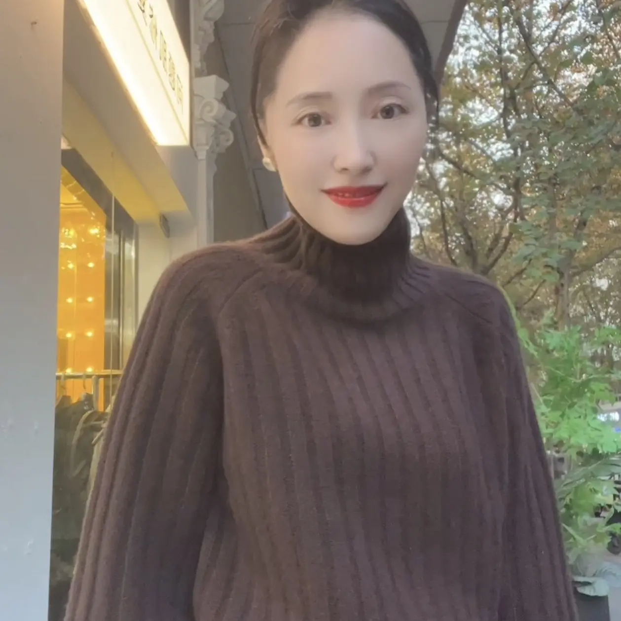 冬季慵懒韩系高领针织毛衣