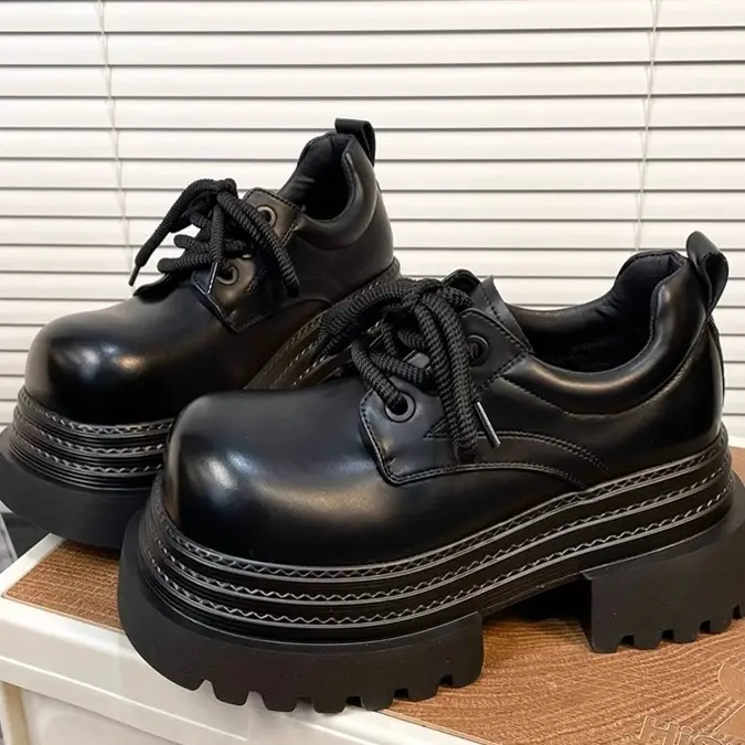 9880增高厚底百搭显瘦英伦乐福鞋