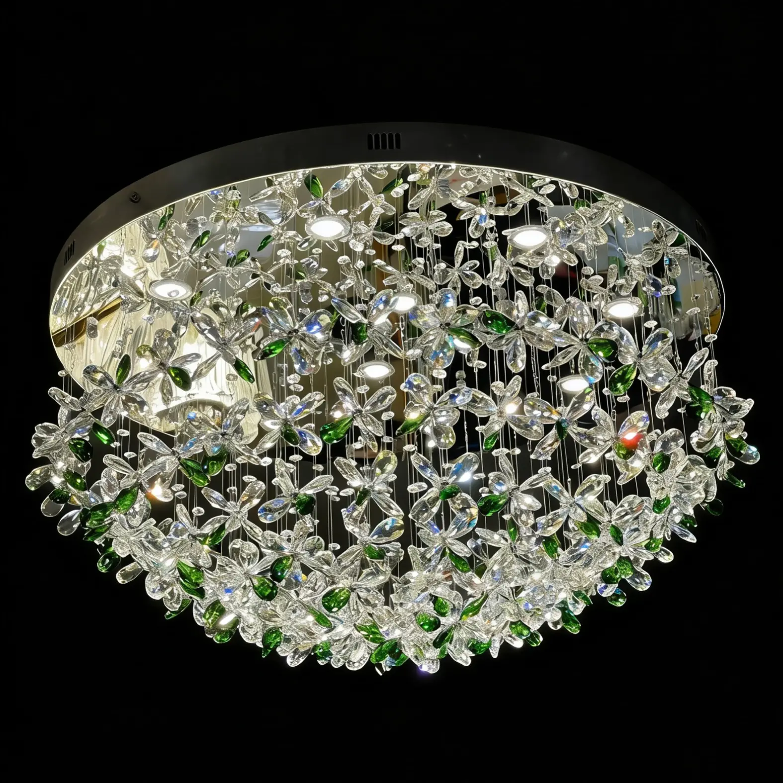 【尊煌灯饰】轻奢设计感可定制梦幻水晶花吸顶灯卧室客厅高档灯具