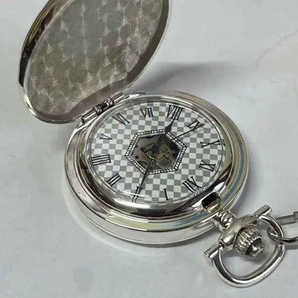 复古翻盖怀表中国风可放照片精致学生表双开盖机械石英表