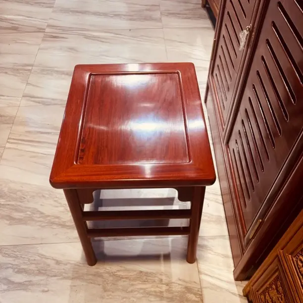 高品质国标红木大果紫檀无束腰大方凳家用家具