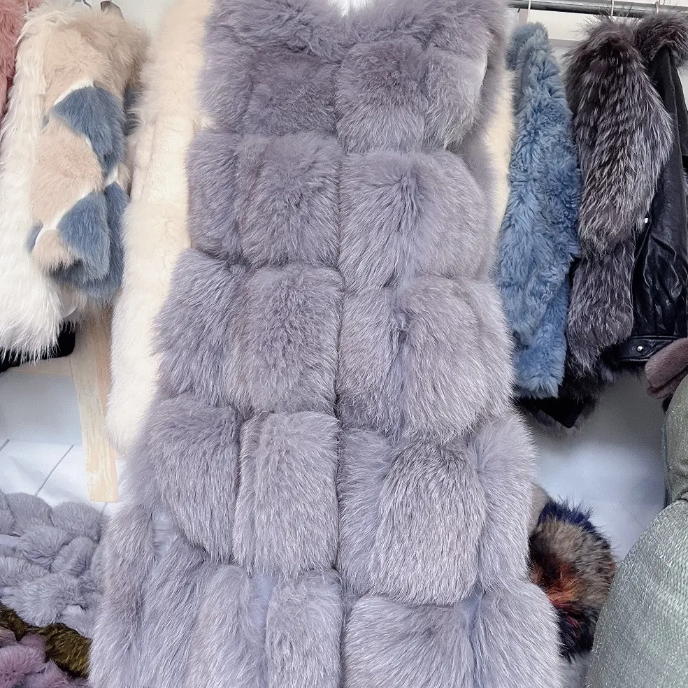 私拍不发。秋冬新款皮草马甲背心外套中长款坎肩女款洋气