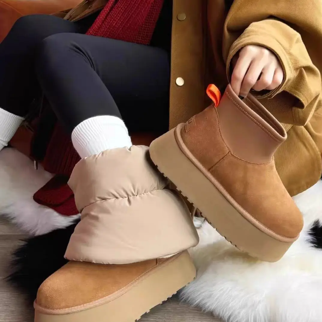 【厚底多款】女款基真皮真毛加厚加绒保暖时尚雪地靴