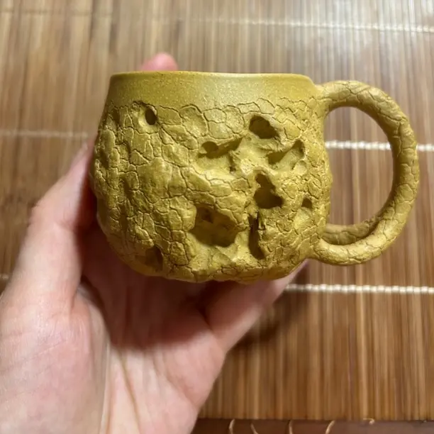 宜兴紫砂杯手工供春盖杯老段泥350ml大容量办公送礼高端复古家用