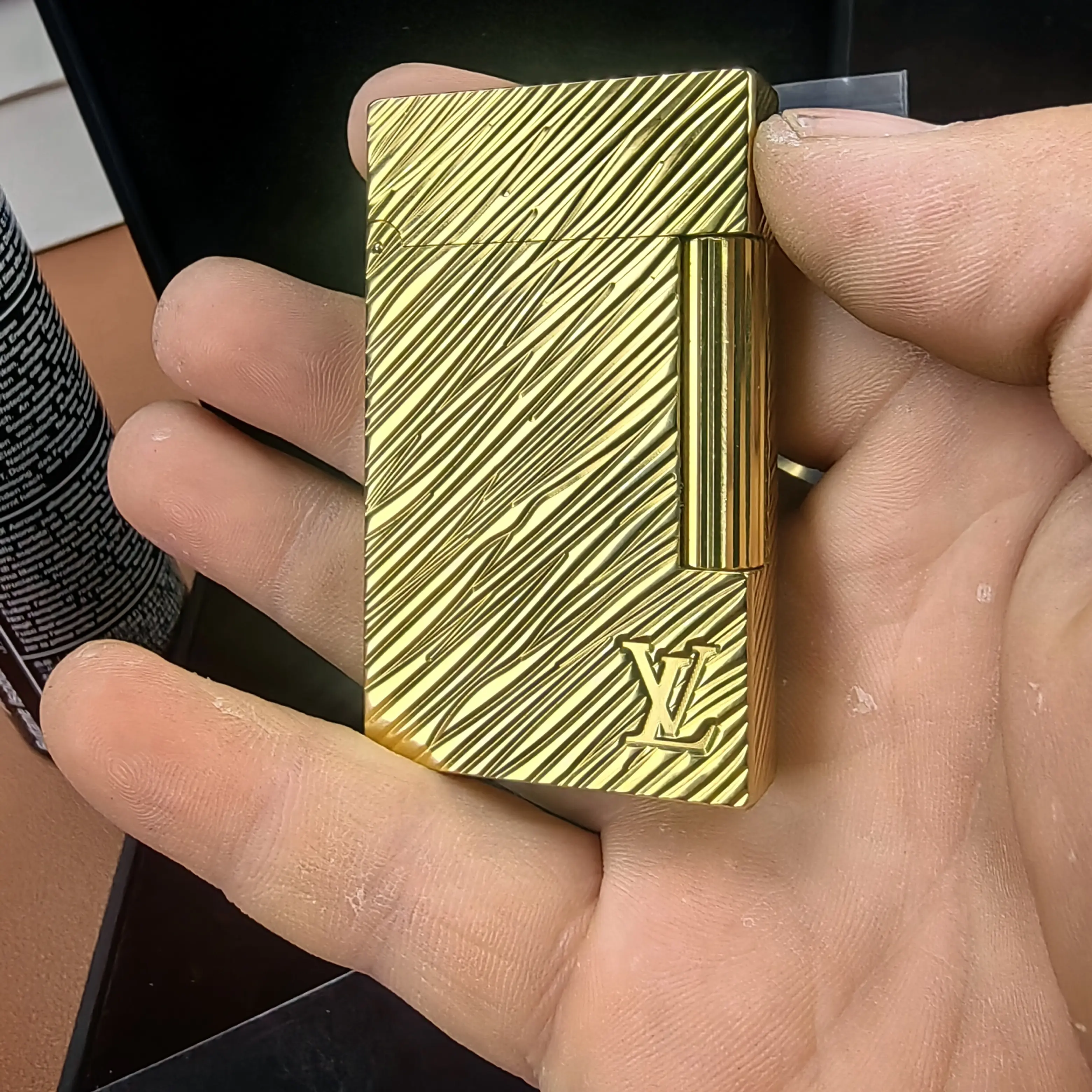 定制版双顶奢联名时尚设计钢音黄铜朗声打火机朗声机