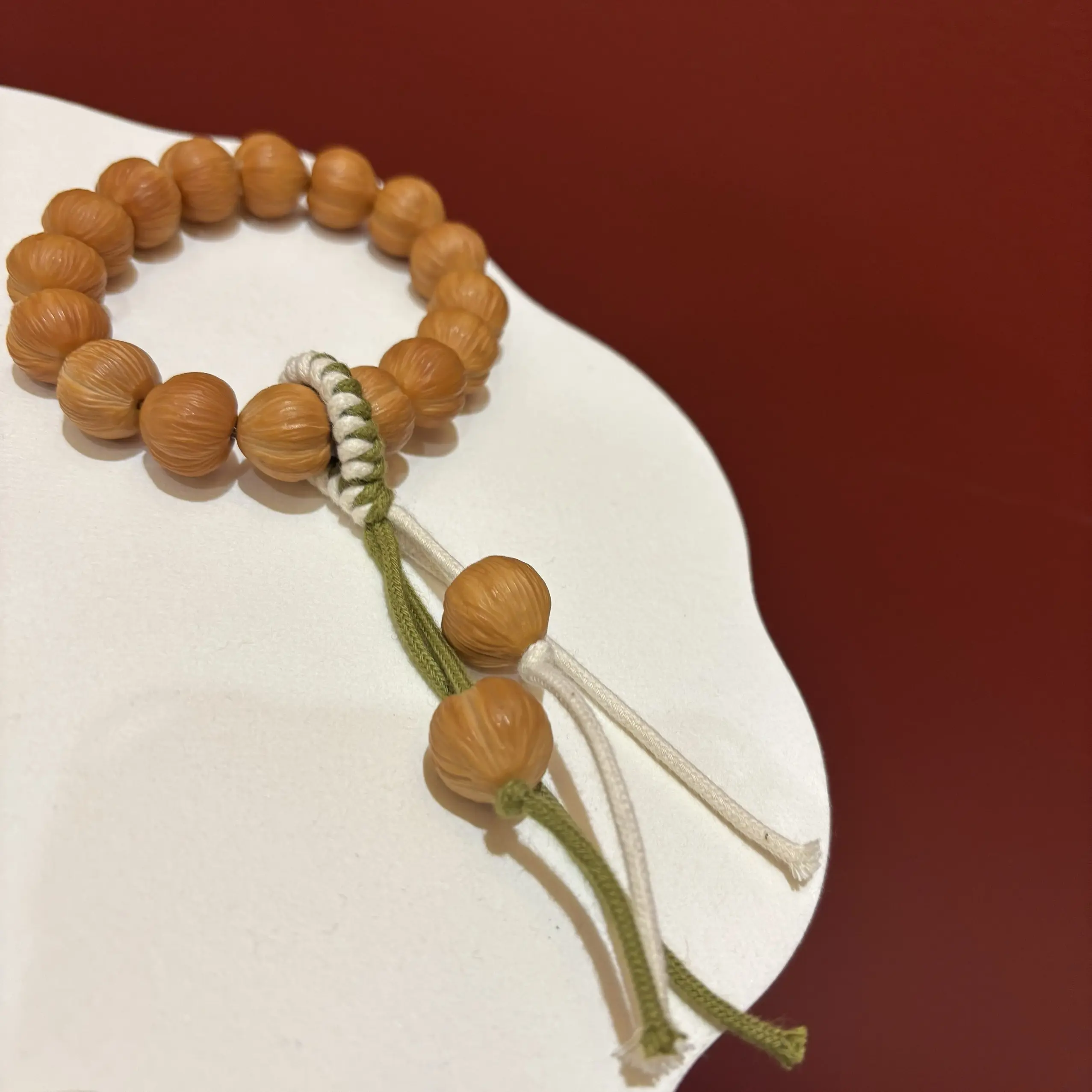 非金属木质手链 X-976设计感屁桃手串14➕基础时尚百搭多用款