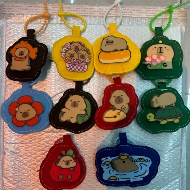 创意卡通短毛绒充棉包包挂件便携公仔（20个）