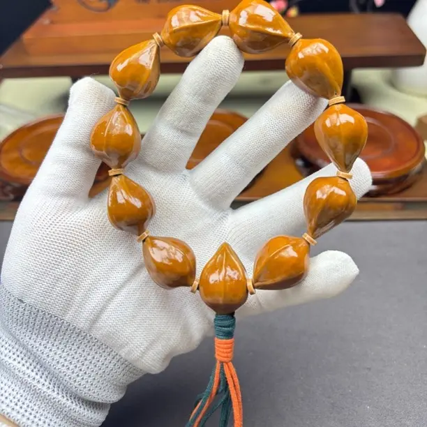 YIN XIANG 印象铁核20*梅林水晶核精抛亮面款文玩手串橄榄核