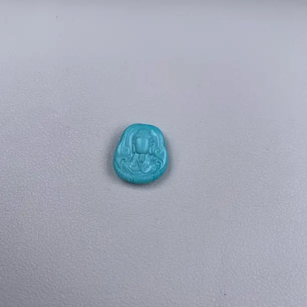 绿松石未镶嵌高瓷雕刻宝宝佛