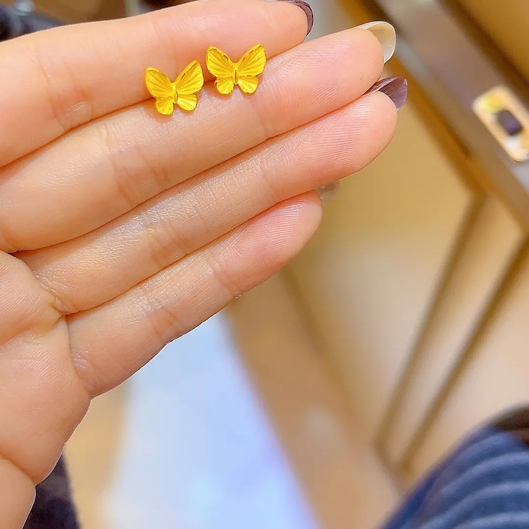 足金蝴蝶直针款1.95g
