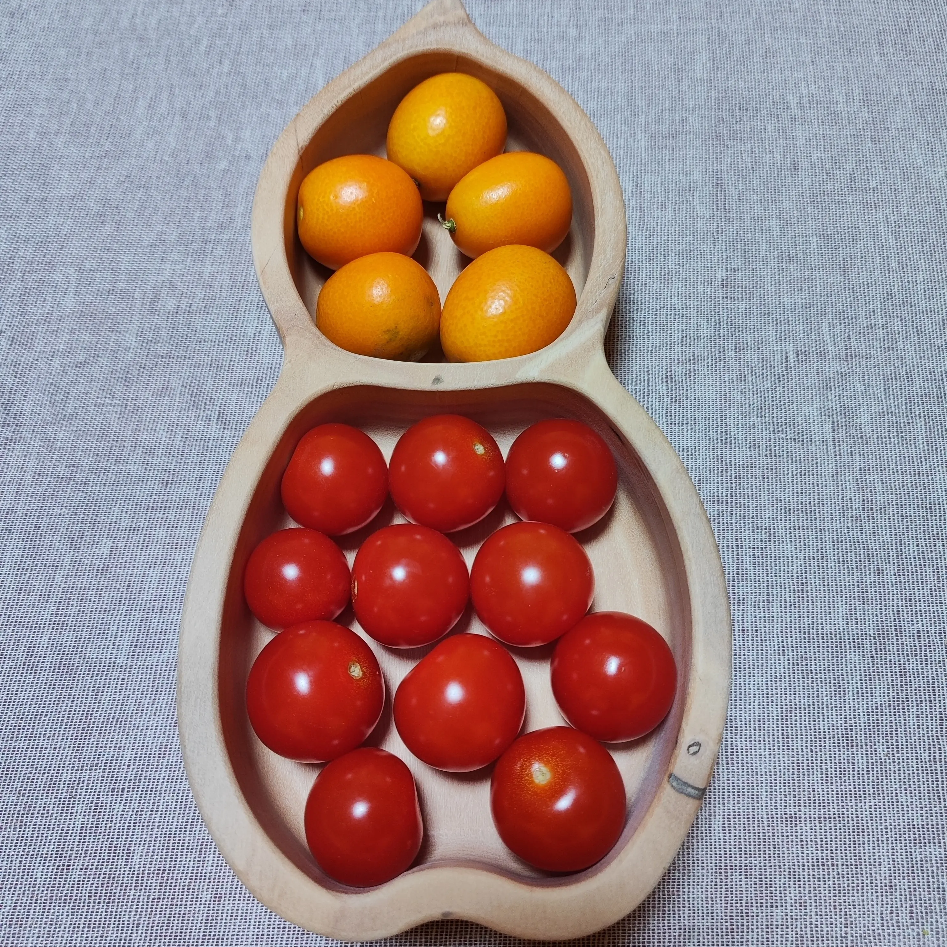 国产樱桃木葫芦分格家用果盘零食点心收纳盘