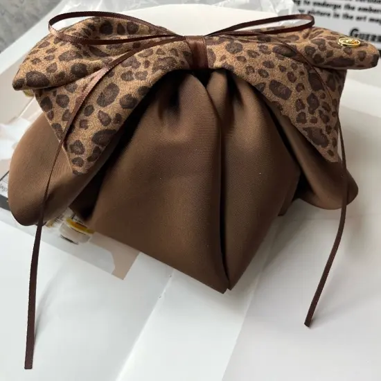 秋冬豹纹蝴蝶结抓夹发卡网红女高级感气质优雅后脑勺发夹头饰发饰