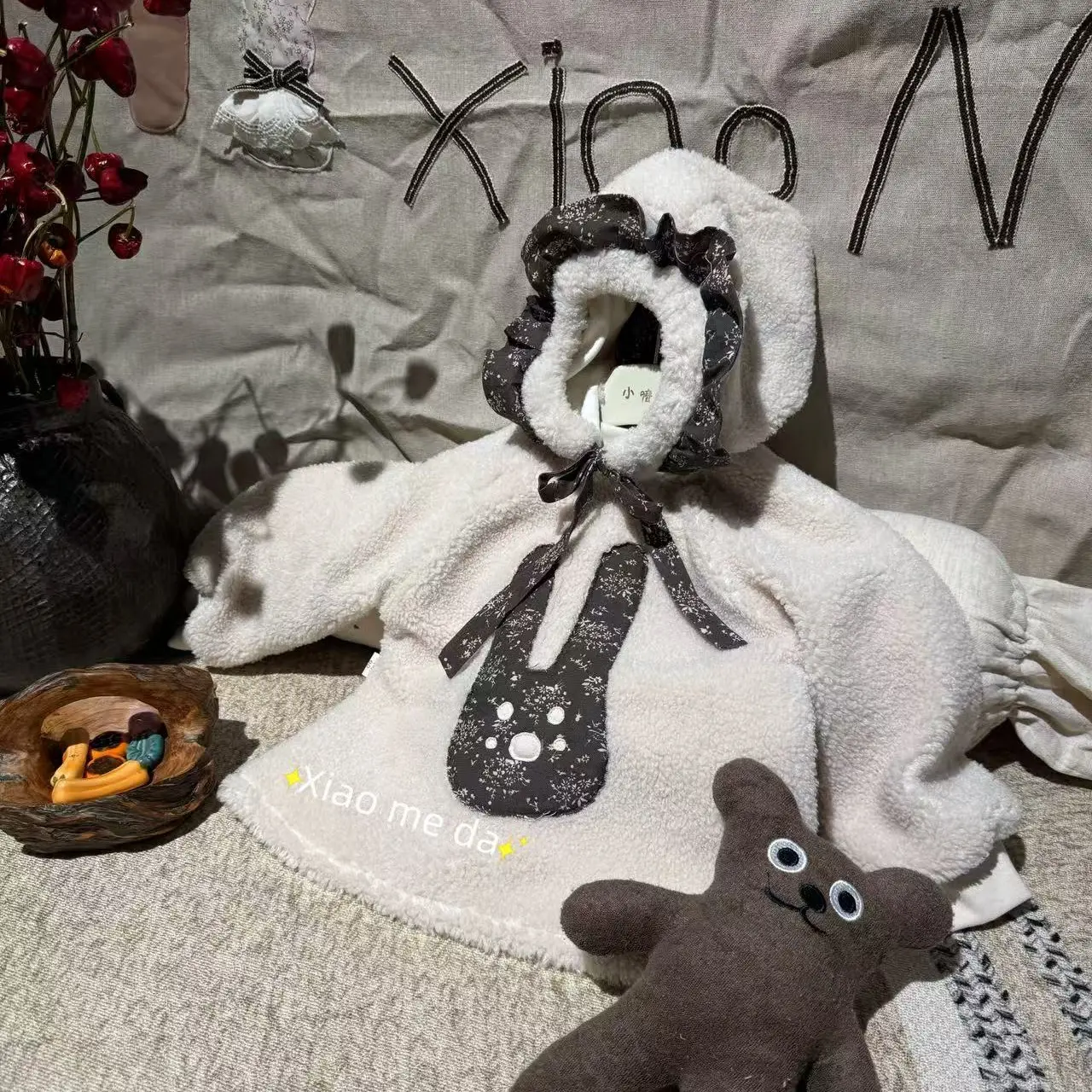 小嚒哒双层带帽罩衣