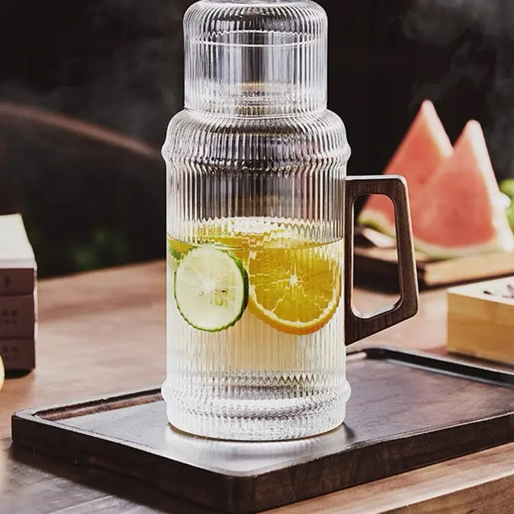 冷水壶家用凉水壶玻璃水壶耐高温大容量泡茶壶果汁冷泡壶凉水杯