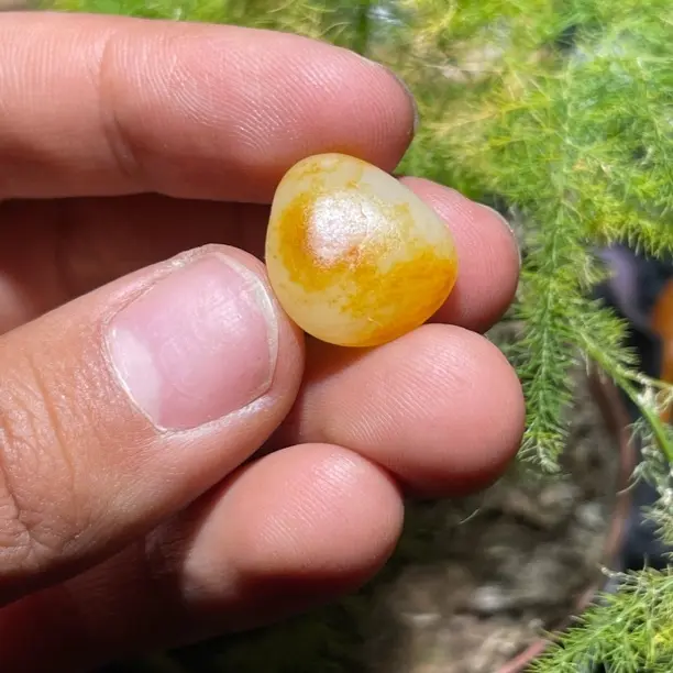 和田玉洒金皮白玉原石