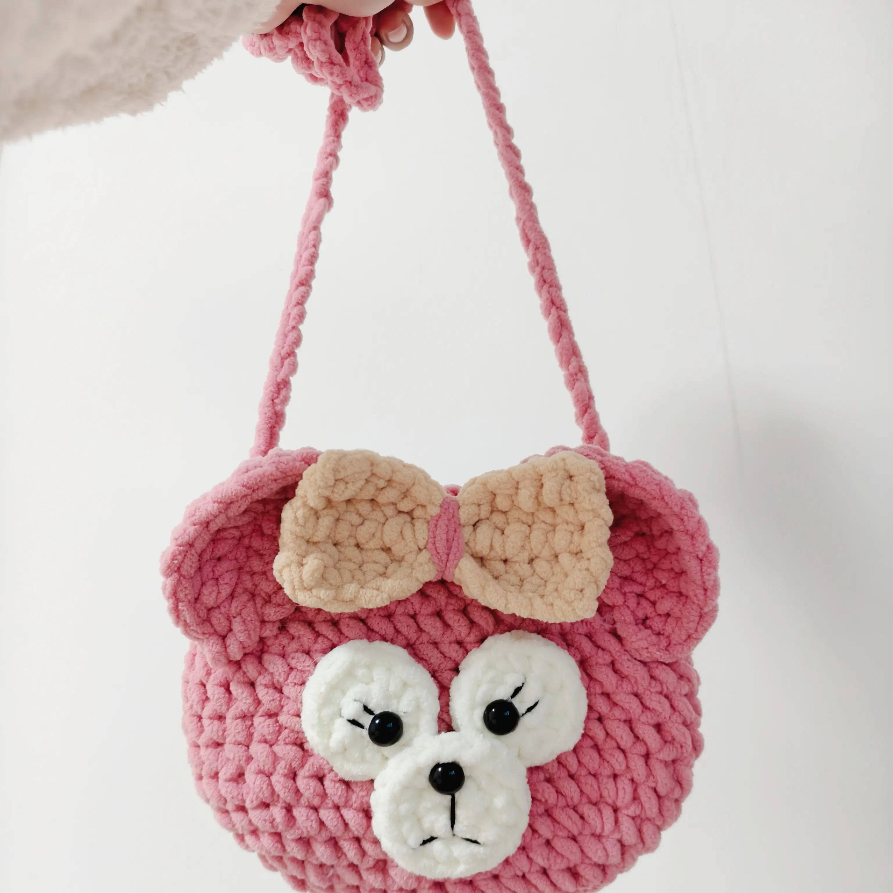 可手拎可斜挎可爱卡通风格小包包小挎包成品