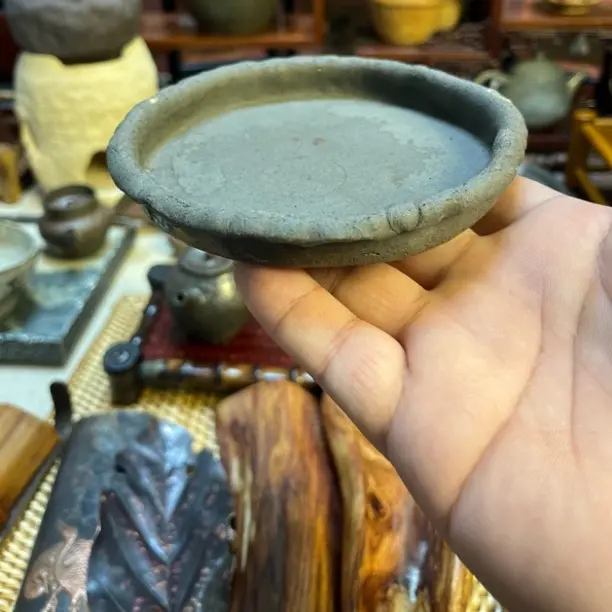 手捏柴烧壶承 茶道器具