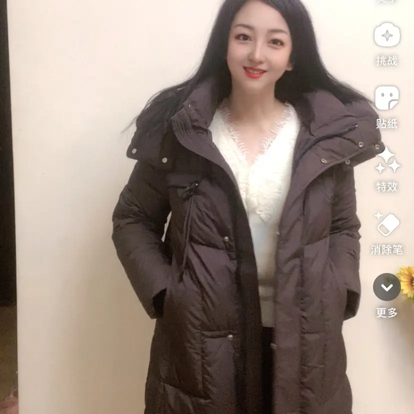 高端面料光泽柔软抗风加厚冬季外套