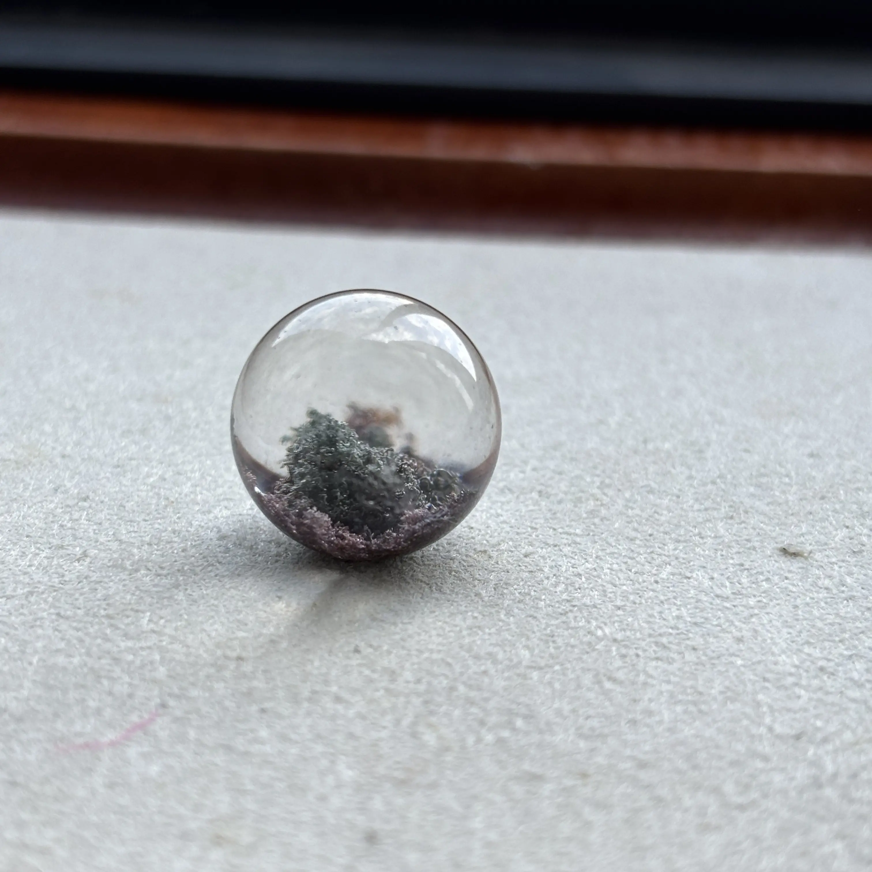 天然水晶紫幽灵单珠