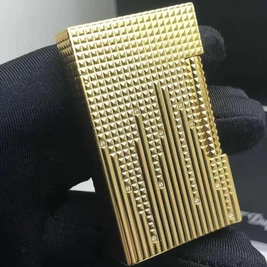 侧滑拉丝版黄铜朗声充气打火机清脆音男士商务礼物