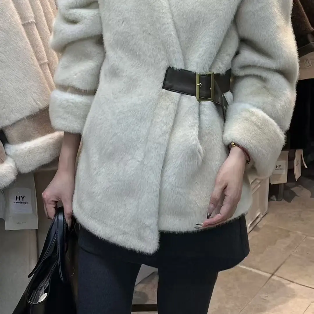 人造皮草 冬季女款百搭人造皮草大衣轻奢气质no退no换介意慎拍