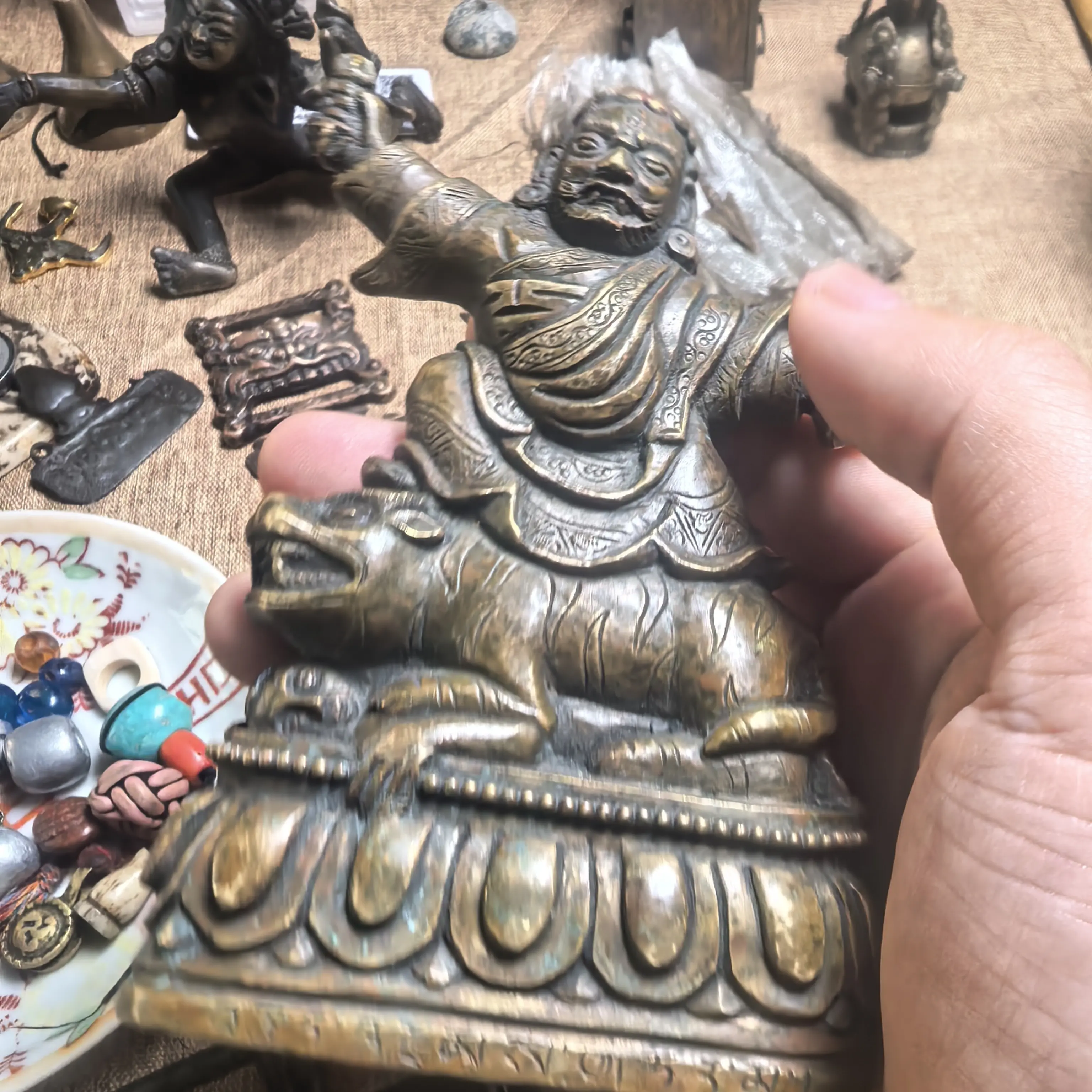藏传纯铜忿怒莲师佛像多杰卓洛