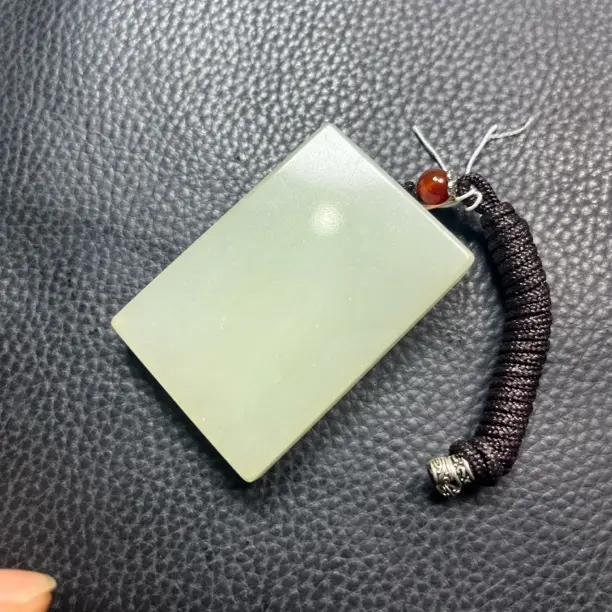 平安无事牌白玉男女款玉石玉牌挂件