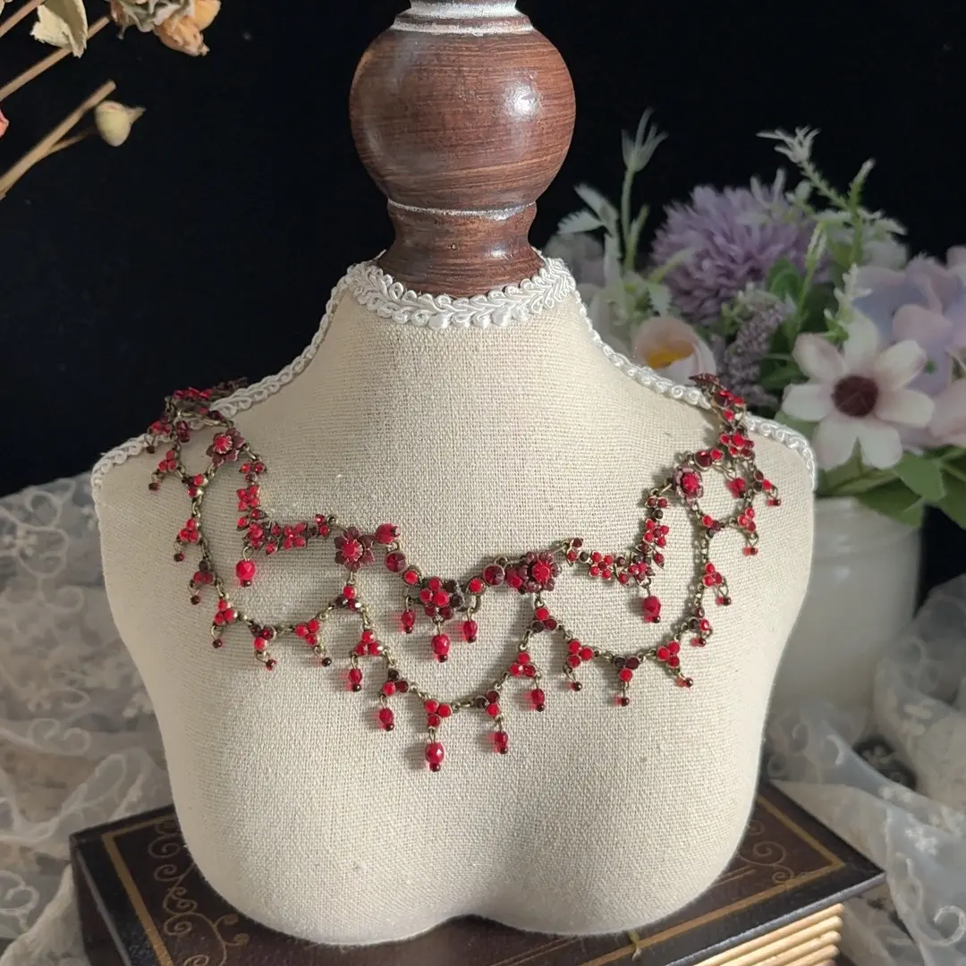 铜合金项链 合金 万圣节爱心十字架白色蕾丝choker个性百搭小众