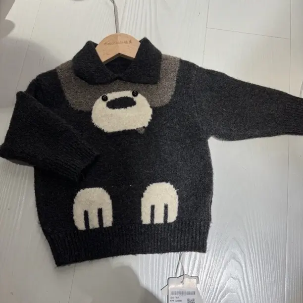 【青沧不退换】秋冬新款可爱卡通毛衣男宝韩版帅气百搭加绒25660