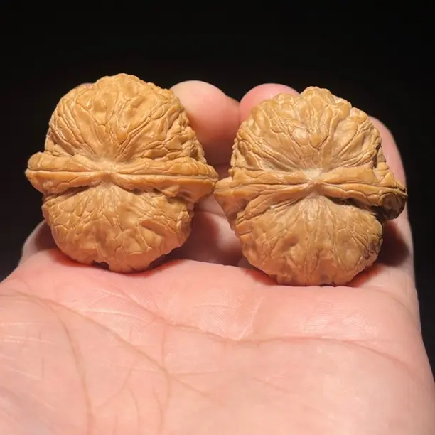 全品无修平谷元宝文玩核桃手盘玩精品收藏级把玩手捻粗筋粗棱