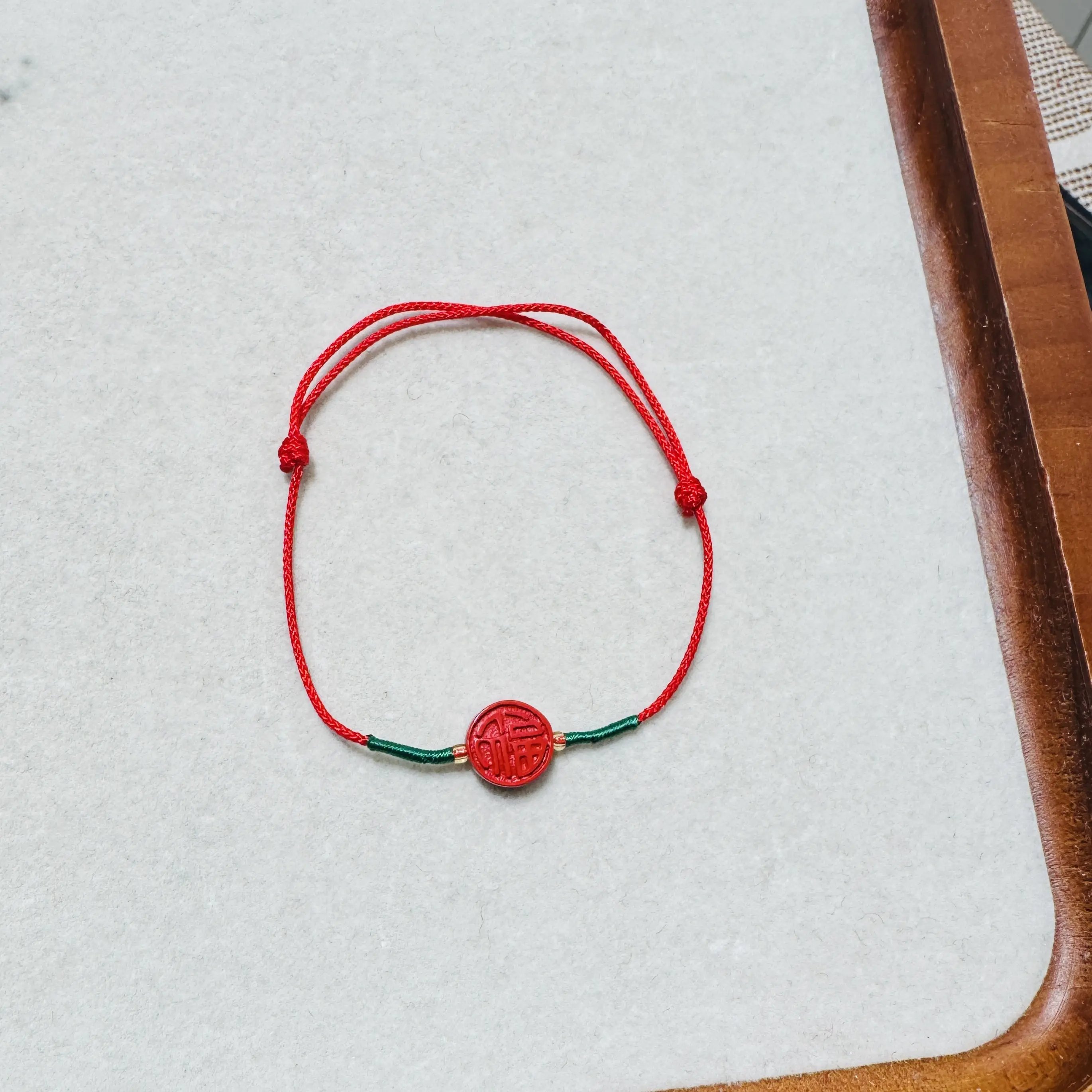 手链 非金属红绳手链 新款手工编织本命年手绳脚链