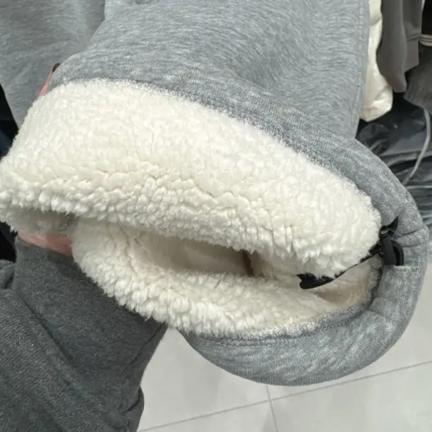 儿童秋冬针织直筒加厚宽松阔腿休闲卫裤简约百搭