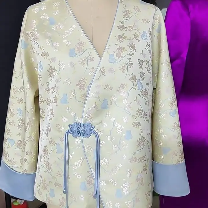 新中式上衣裁片已高温烫好衬布25-92-2