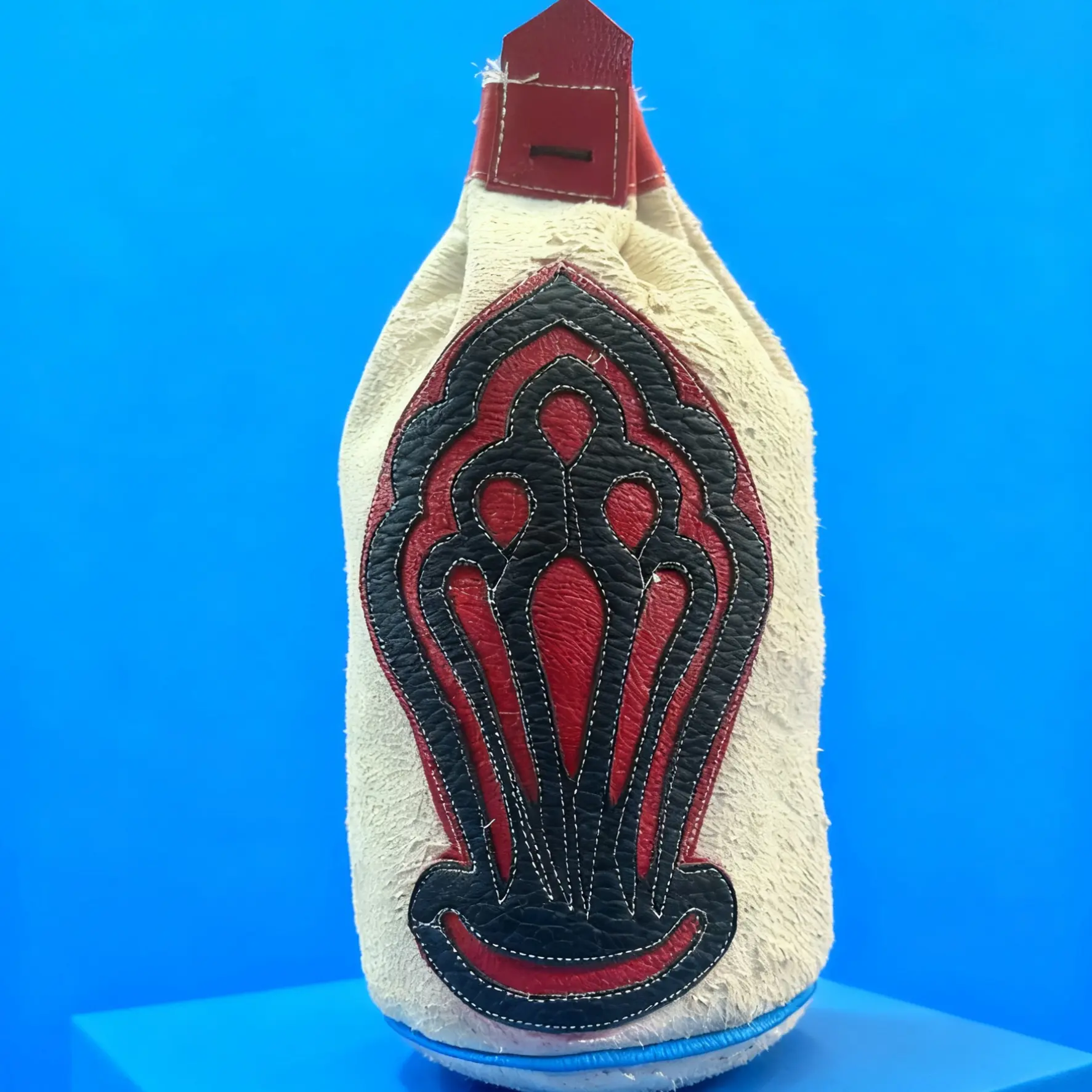 西藏特色民族风手工编织斜挎包大容量单肩腰挎禅意风包包白色