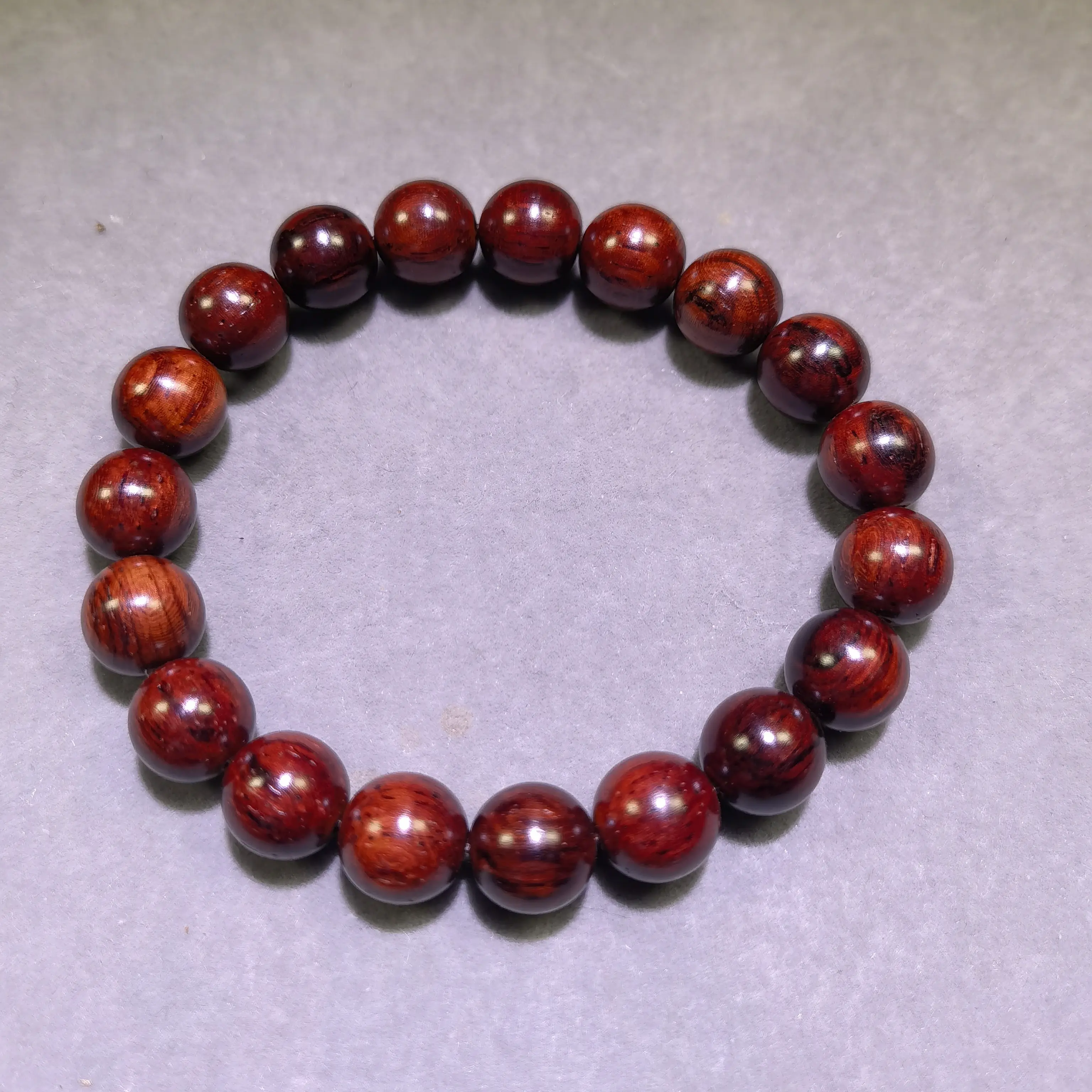 天然海南红降花梨公土埋料1.0手串