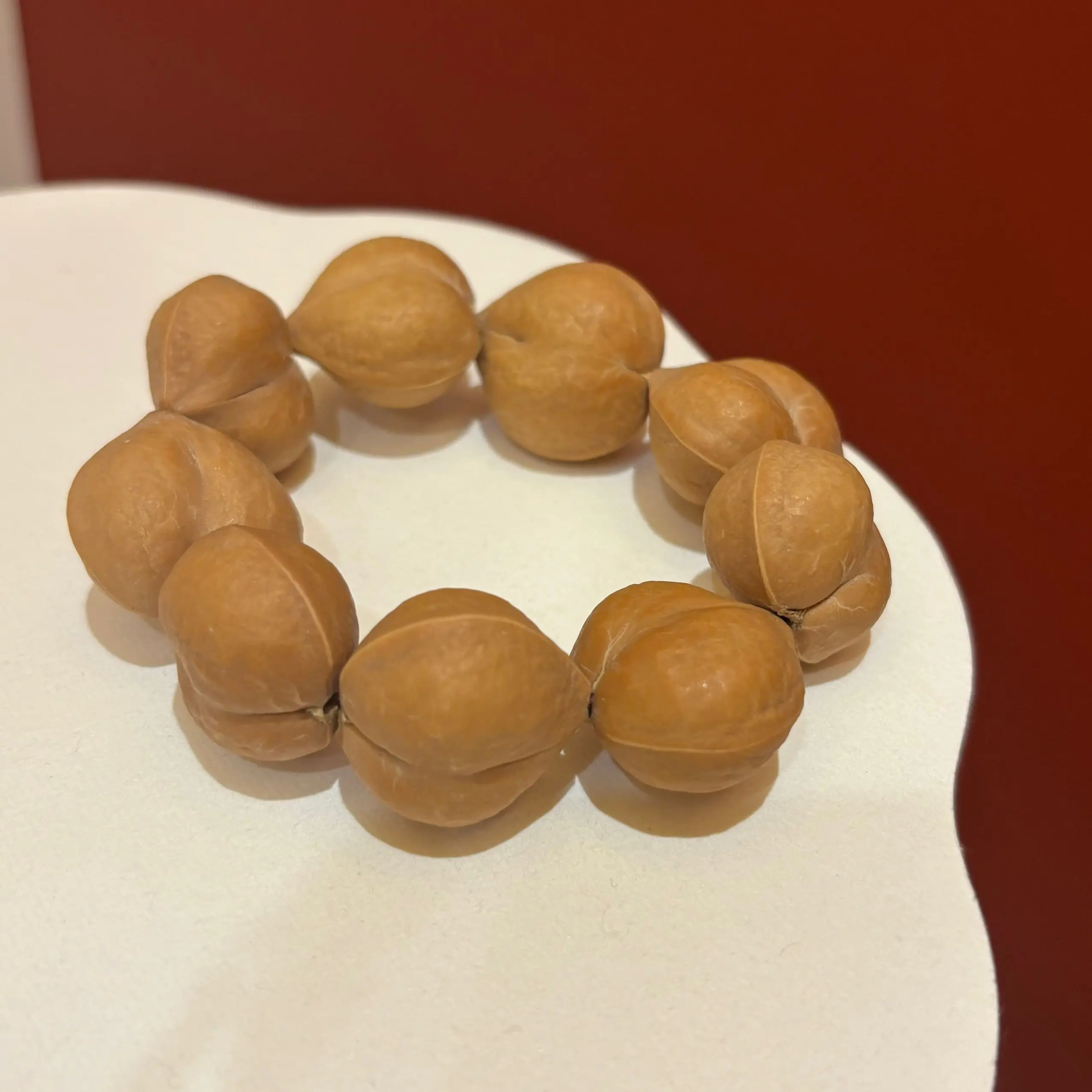 木质手链 木质大屁桃爱心素串素珠单圈女款