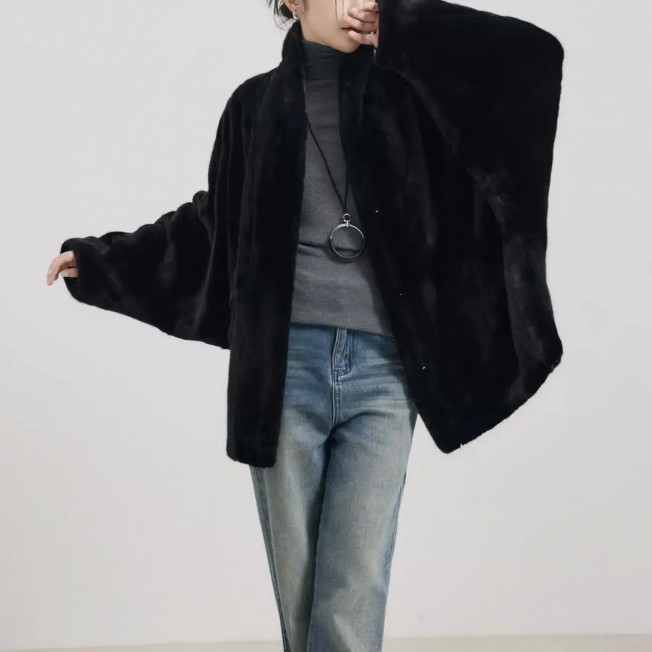 【棠一家】【冬季】紫金级进口宝嘉美女士水貂皮草外套