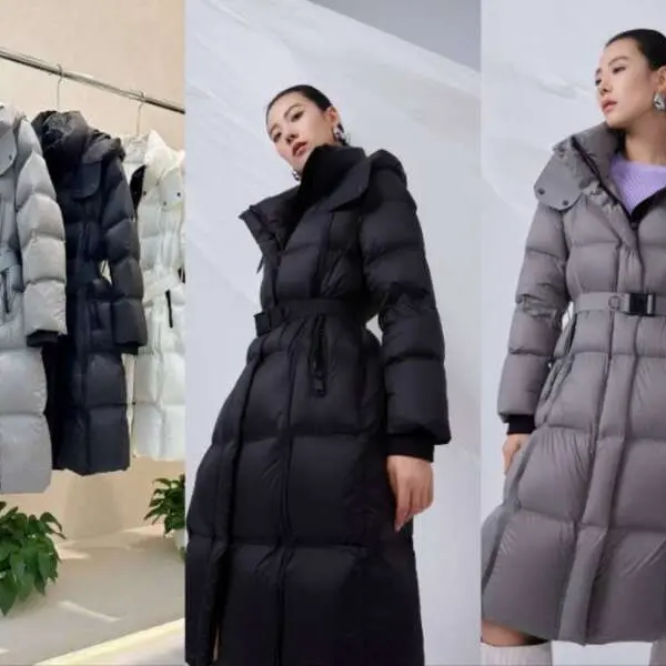 冬季新款连帽中长款过膝加厚保暖显瘦时尚气质羽绒外套女