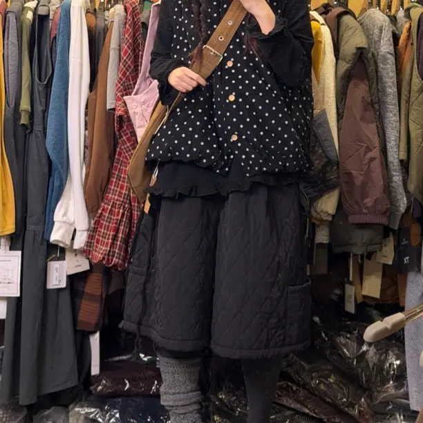 冬季新款高腰显瘦小个子松紧腰百搭加厚休闲九分棉裤女气质网红