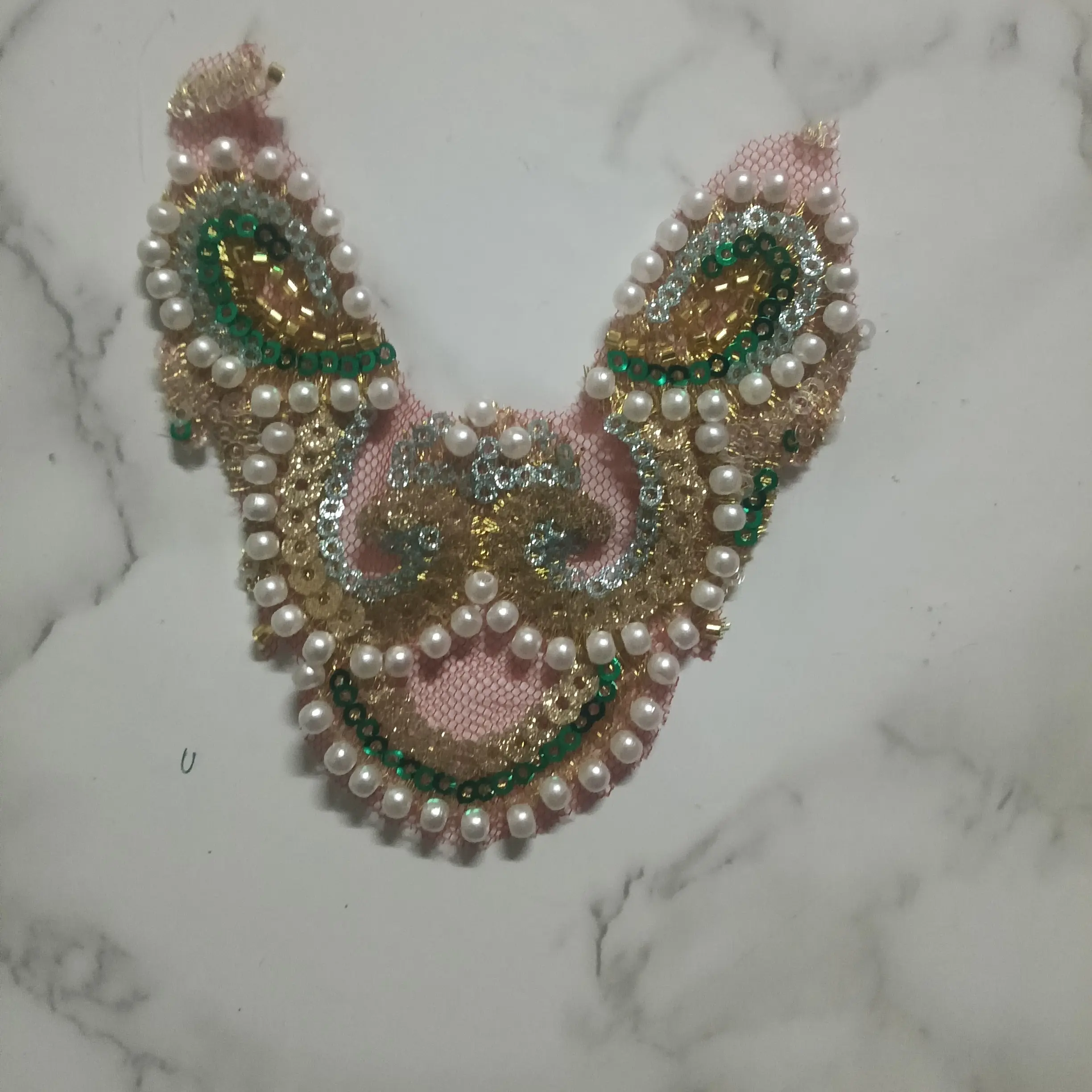 手工钉珠水钻晚礼服装镶钻花边布贴辅料百搭时尚DIY服饰配饰