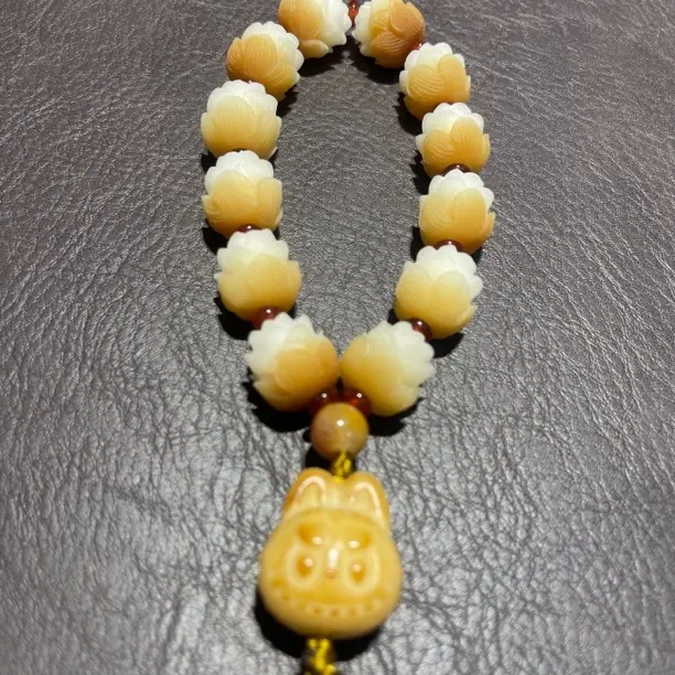 纯天然菩提根莲花手持