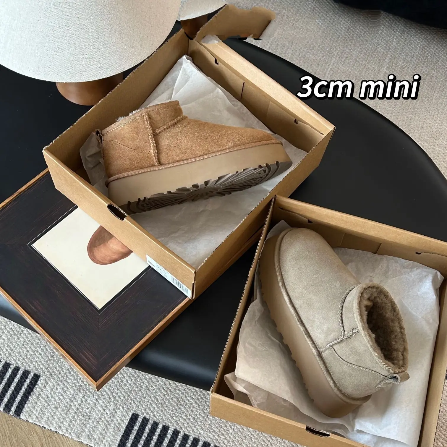 【厚底mini】冬季新款皮毛一体加厚保暖厚底女款雪地靴