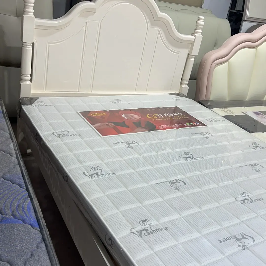 原木法式美式乡村风可升降实木床主卧双人床衣柜茶几