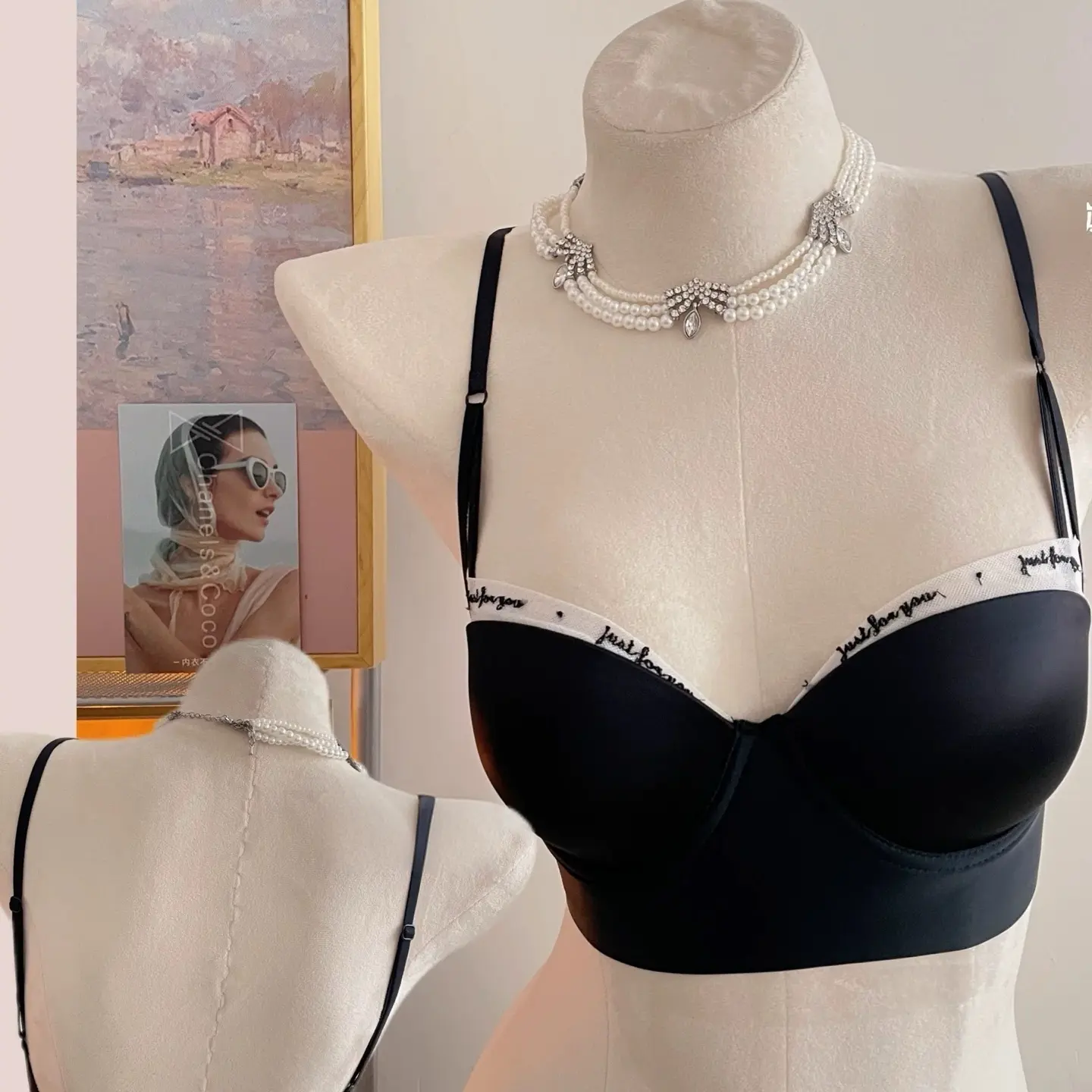 夏季法式美背半罩杯钢圈女士文胸