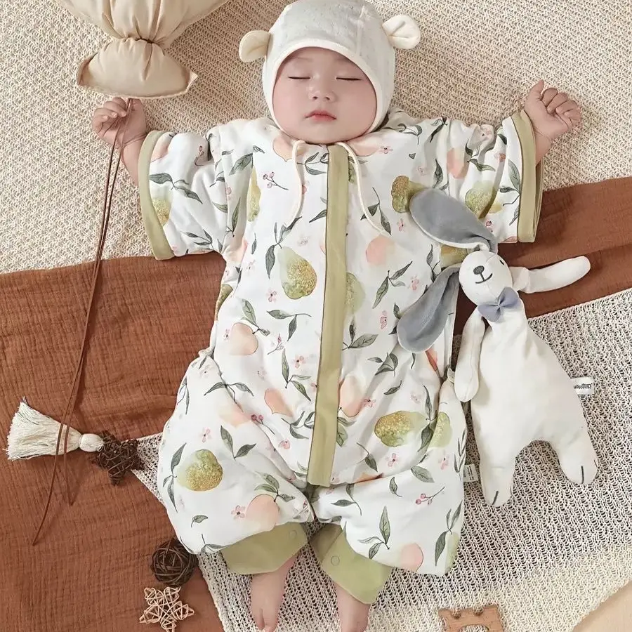 秋冬加厚婴儿睡袋A类纯棉恒温可拆卸防踢被宝宝空调房保暖夹棉
